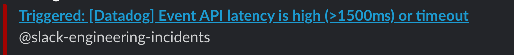 Event API latency